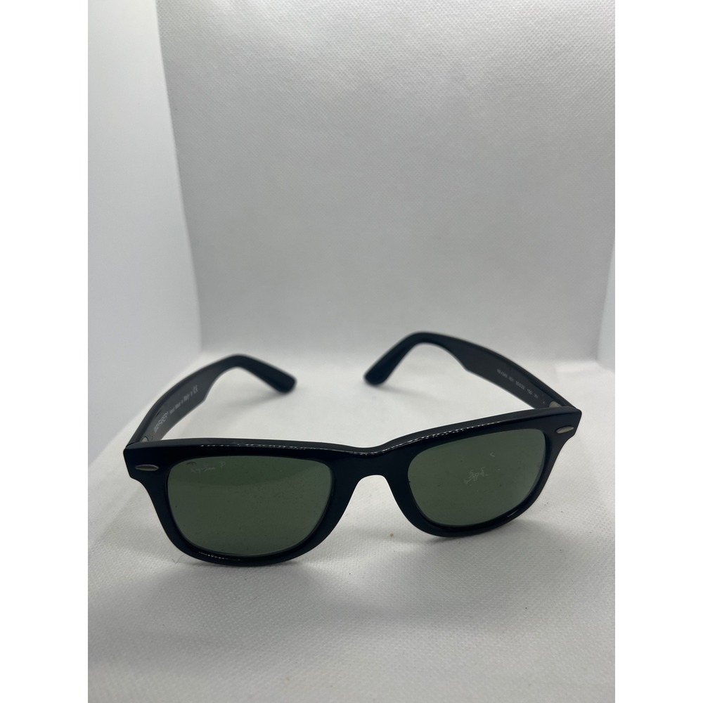 Ray-Ban Wayfarer Ease RB4340 601 Black Green Polarized Sunglasses 50mm Italy